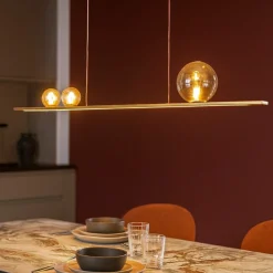 Lampadari Cucina-Vivida International Vivida moonlight lampadario oro led 36w 3000k per cucina moderna
