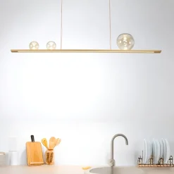 Lampadari Cucina-Vivida International Vivida moonlight lampadario oro led 36w 3000k per cucina moderna
