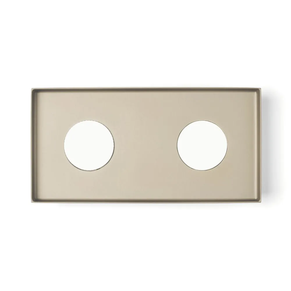 Plafoniere Moderne-Vivida International Vivida multipop sabbia plafoniera da cucina rettangolare due luci