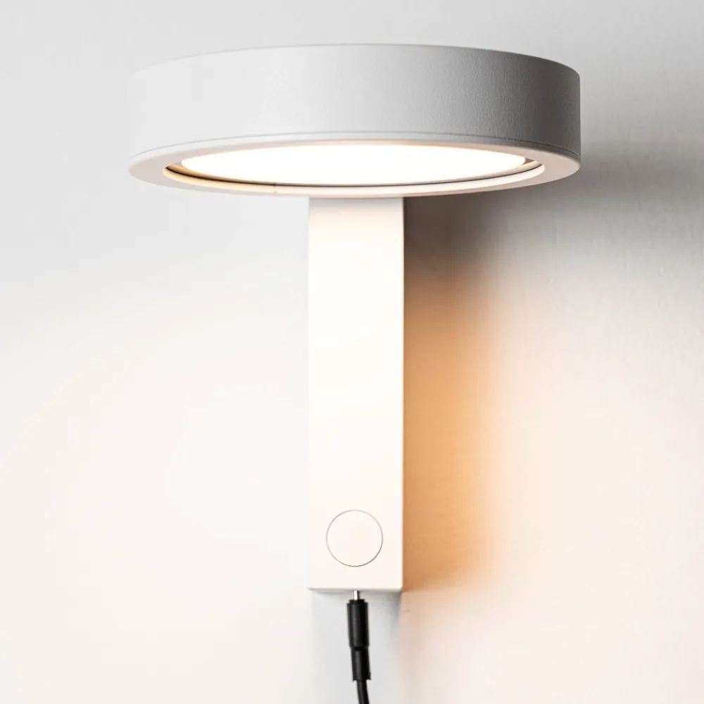 Applique Camera Da Letto-Vivida International Vivida noxis applique da comodino orientabile bianca led dimmerabile presa usb
