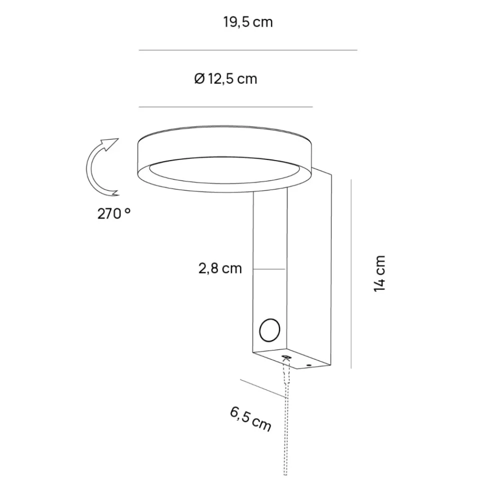 Applique Camera Da Letto-Vivida International Vivida noxis applique da comodino orientabile bianca led dimmerabile presa usb