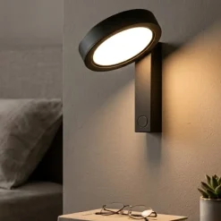 Applique Camera Da Letto-Vivida International Vivida noxis applique da comodino orientabile antracite led cct dimmerabile presa usb