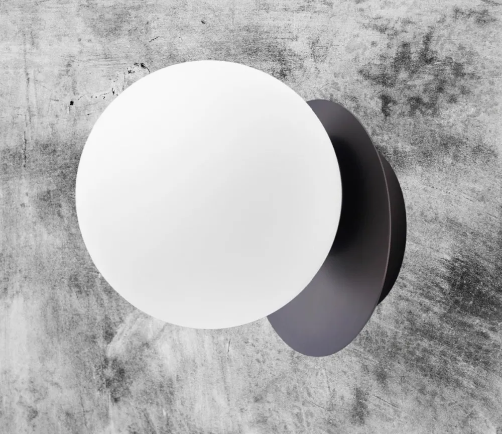 Applique Da Parete-Vivida International Vivida pearl applique bronzo vetro bianco design moderno led 8w 3000k