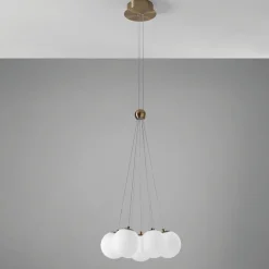 Lampadari Moderni-Vivida International Vivida pearl lampadario oro rosa sfere di vetro per soggiorno