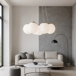 Lampadari Moderni-Vivida International Vivida pearl lampadario oro rosa sfere di vetro per soggiorno