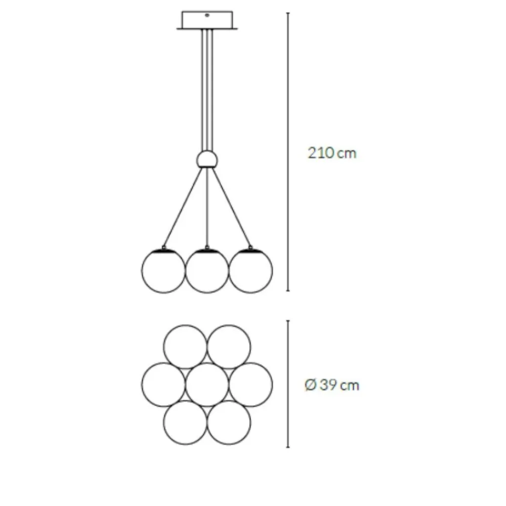 Lampadari Moderni-Vivida International Vivida pearl lampadario oro rosa sfere di vetro per soggiorno