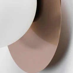 Applique Da Parete-Vivida International Vivida pearl oro rosa applique led 12w 3000k sfera vetro bianco