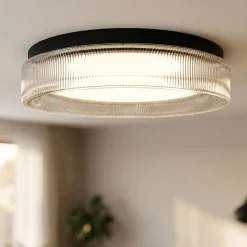 Plafoniere Moderne-Vivida International Vivida pilastro plafoniera classica vetro ovale trasparente led cct dimmerabile