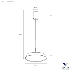 Lampadari Cucina-Vivida International Vivida pinco lampadario da cucina moderna 30cm bianco led 20w 3000k 4000k dimmerabile