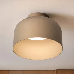 Plafoniere Moderne-Vivida International Vivida plafoniera da soffitto bottone sabbia led dimmerabile con telecomando 22cm