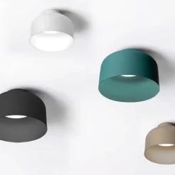 Plafoniere Moderne-Vivida International Vivida plafoniera da soffitto bottone sabbia led dimmerabile con telecomando 22cm