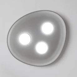 Plafoniere Moderne-Vivida International Vivida plafoniera led reloaux grigia ceramica 3 luci