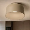 Plafoniere Moderne-Vivida International Vivida plafoniera moderna color sabbia bottone dimmerabile con telecomando