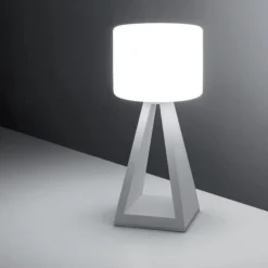 Abat Jour-Vivida International Vivida pup glass lampade da comodino moderne led 7w 3000k touch dimmer vetro bianco