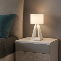 Abat Jour-Vivida International Vivida pup glass lampade da comodino moderne led 7w 3000k touch dimmer vetro bianco