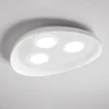 Plafoniere Moderne-Vivida International Vivida reloaux plafoniera in ceramica luci led bianca ovale