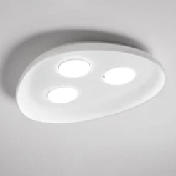Plafoniere Moderne-Vivida International Vivida reloaux plafoniera in ceramica luci led bianca ovale