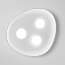 Plafoniere Moderne-Vivida International Vivida reloaux plafoniera in ceramica luci led bianca ovale