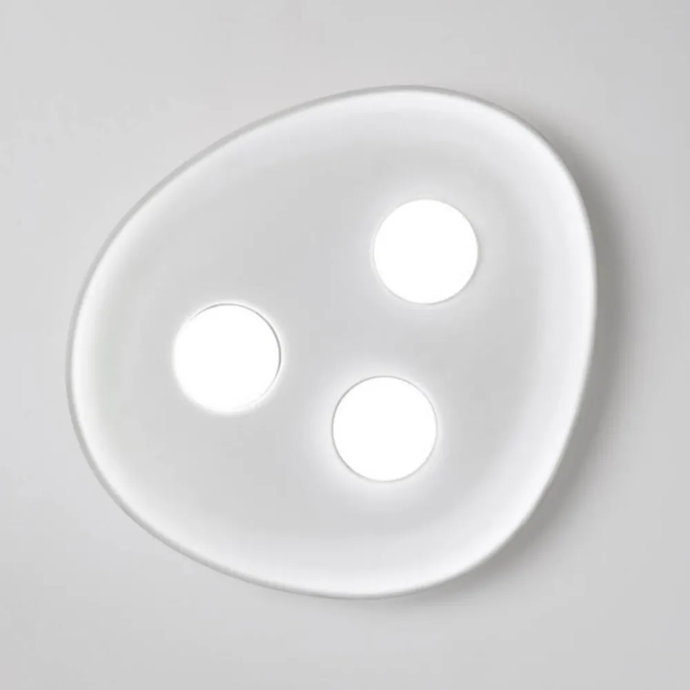 Plafoniere Moderne-Vivida International Vivida reloaux plafoniera in ceramica luci led bianca ovale