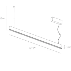 Lampadari Cucina-Vivida International Vivida segmento lampadario nero da cucina led 40w cct