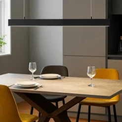 Lampadari Moderni-Vivida International Vivida segmento nero lampadario per soggiorno moderna nero led 36w cct