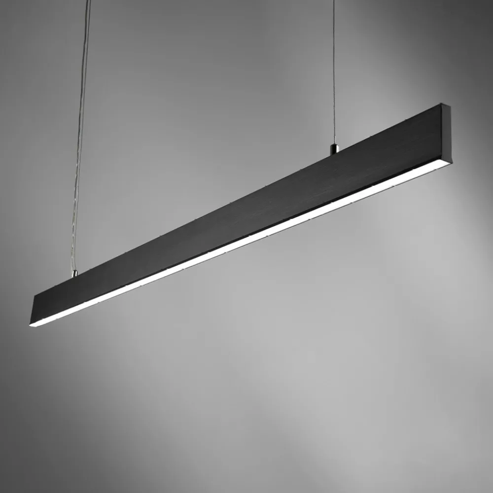 Lampadari Moderni-Vivida International Vivida segmento nero lampadario per soggiorno moderna nero led 36w cct