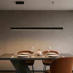 Lampadari Moderni-Vivida International Vivida segmento nero lampadario per soggiorno moderna nero led 36w cct