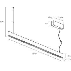 Lampadari Moderni-Vivida International Vivida segmento nero lampadario per soggiorno moderna nero led 36w cct