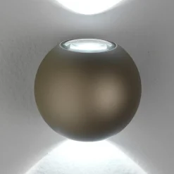 Applique Da Parete-Vivida International Vivida sky fall lens applique doppia luce led 3w 3000k 4000k sfera sabbia dimmerabile