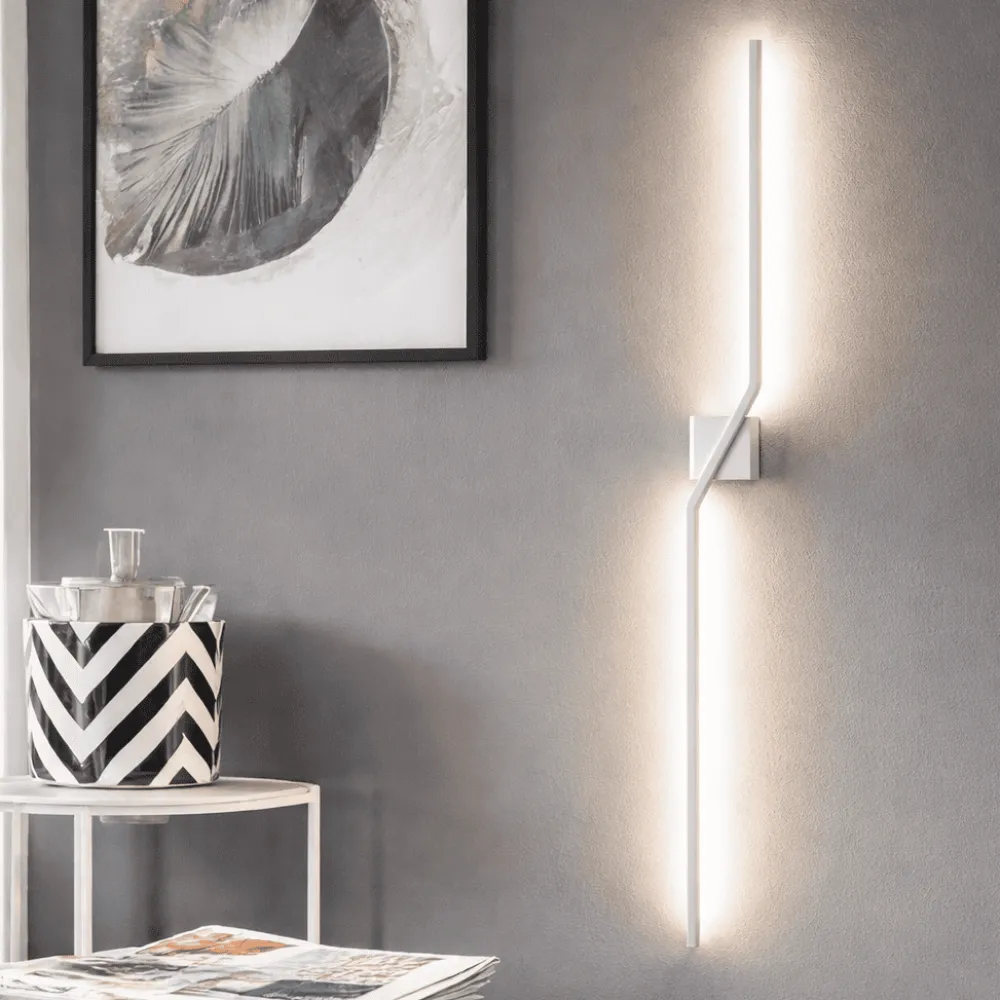 Applique Da Parete-Vivida International Vivida stick applique da parete moderna minimalista bianca led 3000k