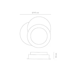 Plafoniere Moderne-Vivida International Vivida trinity plafoniera moderna led cct dimmerabile con telecomando
