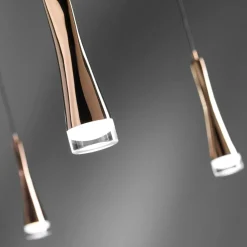 Lampadari Moderni-Vivida International Vivida twist lampadario moderno led 18w 3000k oro rosa