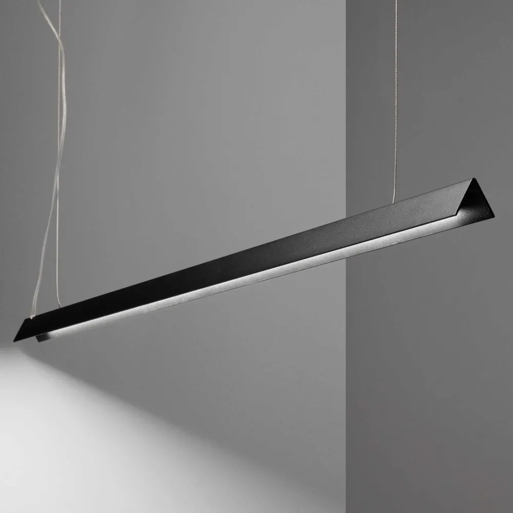 Lampadari Moderni-Ideal Lux V-line sp lampadario moderno nero led 20w 3000k