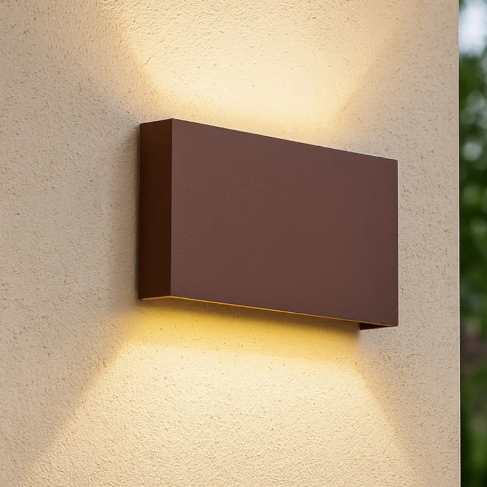Applique Da Esterno-Affralux Wally applique da esterno corten 20w 3000k 4000k