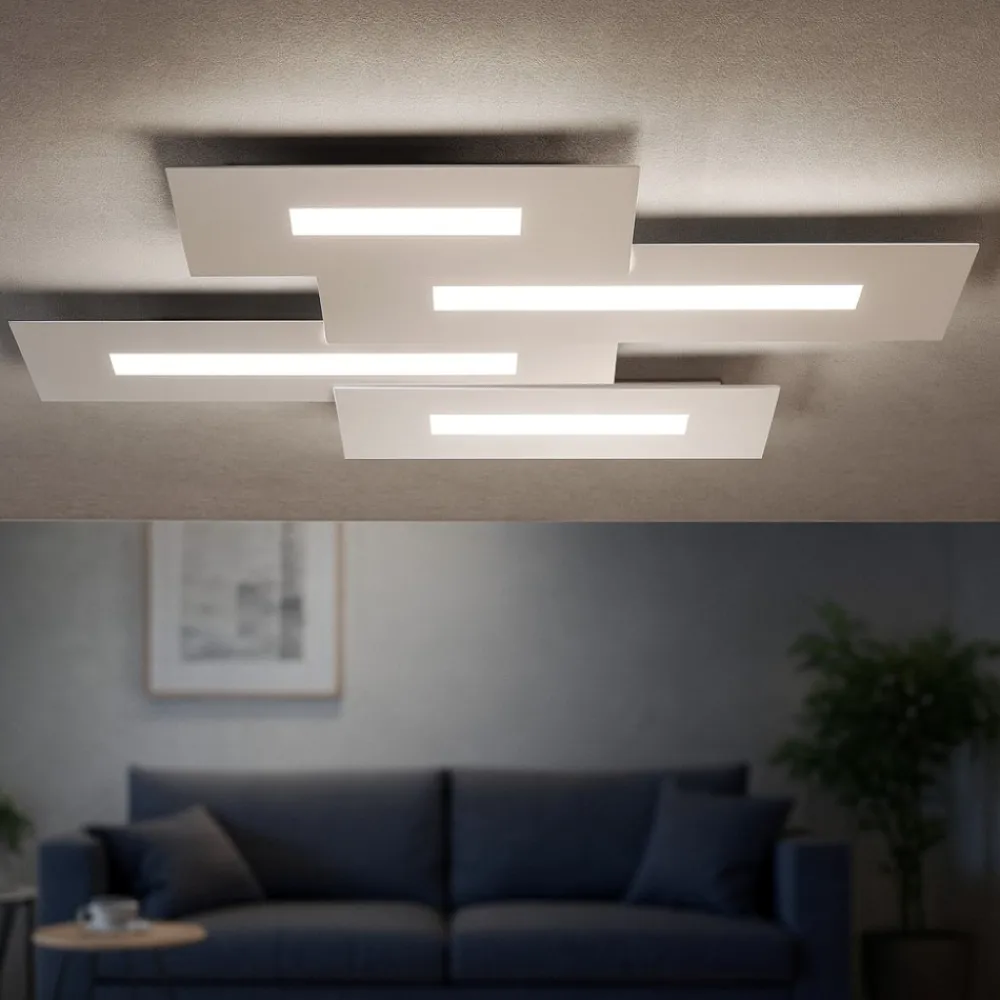Plafoniere Moderne-Top Light Wally plafoniera moderna bianco per soggiorno