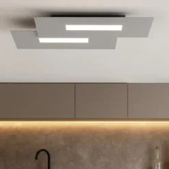 Plafoniere Moderne-Top Light Wally plafoniera moderna grigio per ufficio