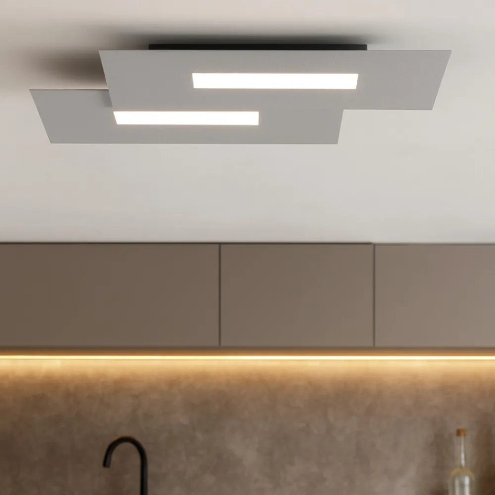 Plafoniere Moderne-Top Light Wally plafoniera moderna grigio per ufficio