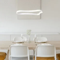 Lampadari Moderni-Ideal Lux Waves-1 sp lampadario moderno bianco led 94cm