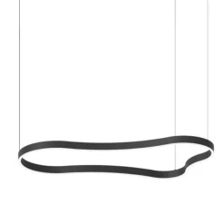 Lampadari Moderni-Ideal Lux Waves-3 sp lampadario moderno nero led 3000k 155cm