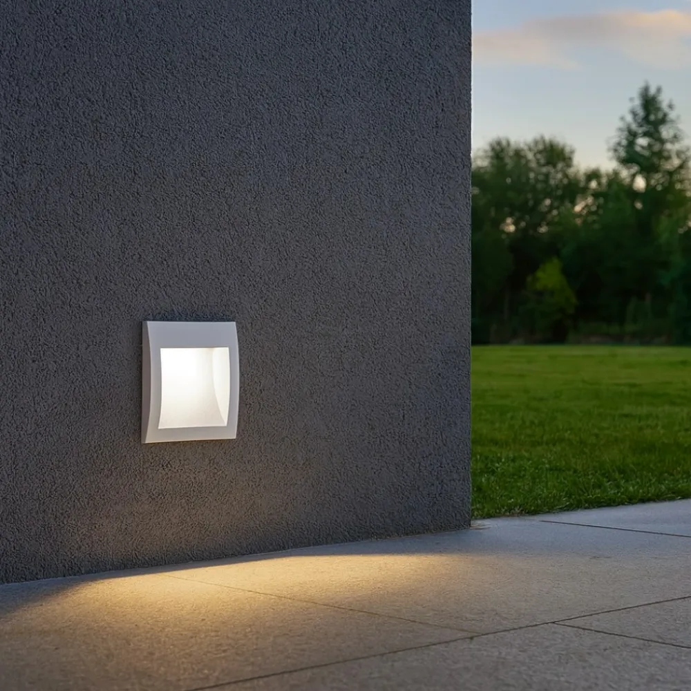 Segnapasso Led-Ideal Lux Wire segnapasso bianco da incasso da esterno led 4w 3000k ip65