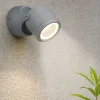 Faretti Da Esterno-Ideal Lux Xeno ap1 faretti da esterno luce orientabile grigio ip44 gu10 220v