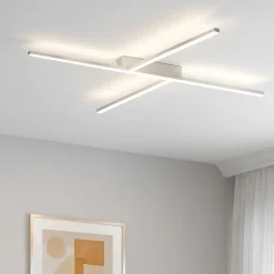 Plafoniere Moderne-Stilnovo Xilema plafoniera led 3000k alluminio lucido