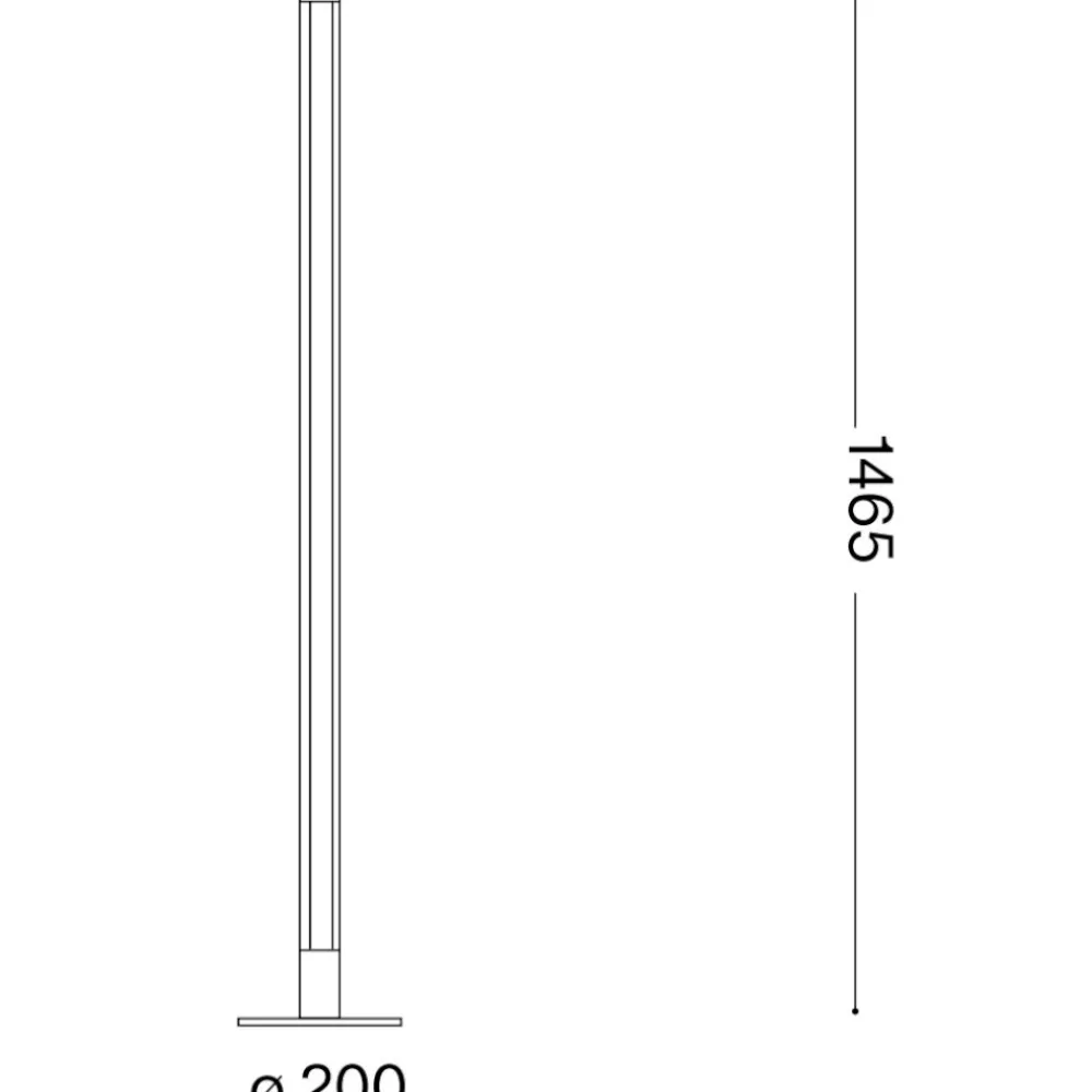 Lampade Da Terra-Ideal Lux Yoko lampada da terra led 3000k bianca extra sottile