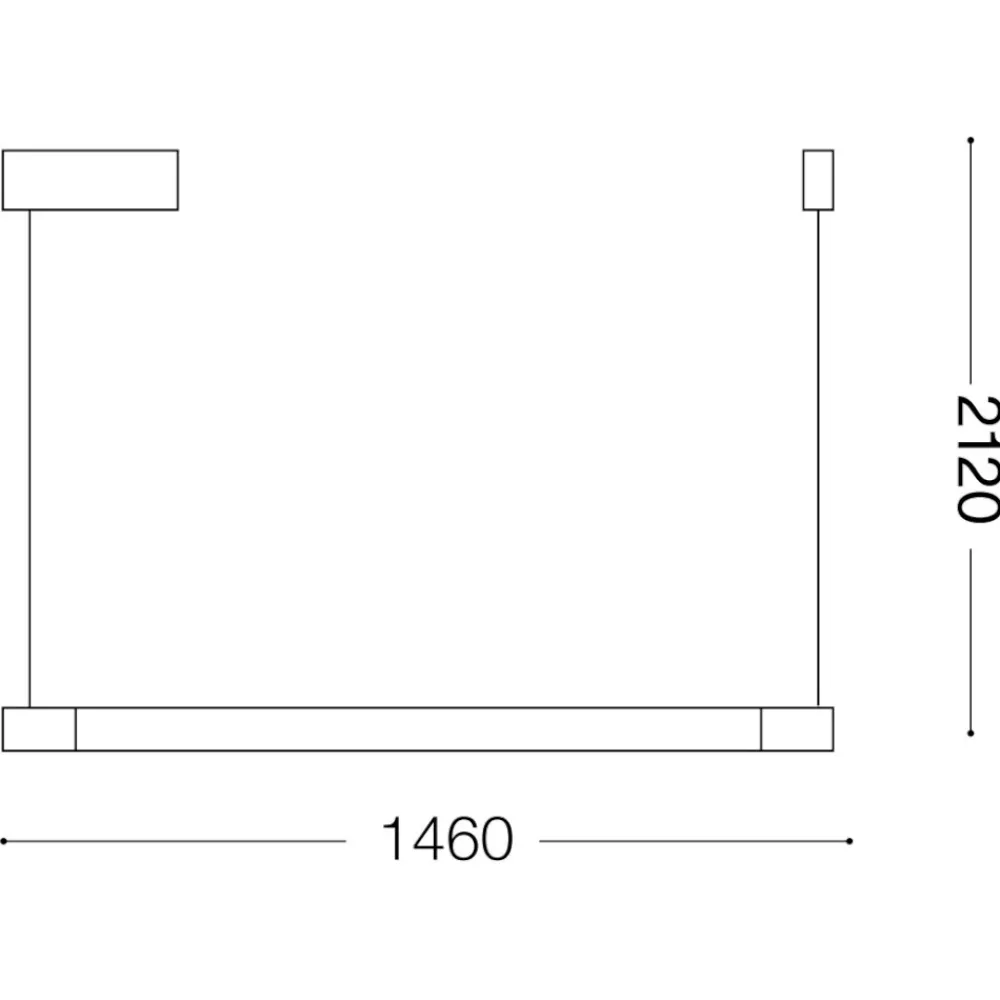 Lampadari Moderni-Ideal Lux Yoko sp lampadario led per ufficio 16w 3000k nero