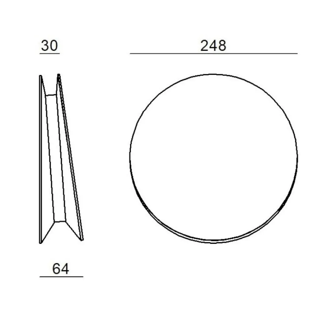 Applique Da Parete-Linea Light Yo yo applique led 3000k nero design tondo
