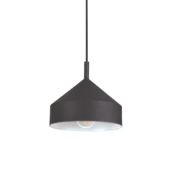 Lampadari Cucina-Ideal Lux Yurta sp1 d21 lampadario pendente nero cono