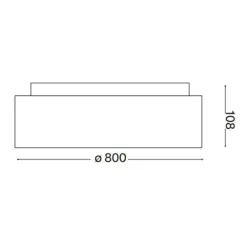 Plafoniere Moderne-Ideal Lux Ziggy pl d080 plafoniera a led nero 62w 3000k tonda