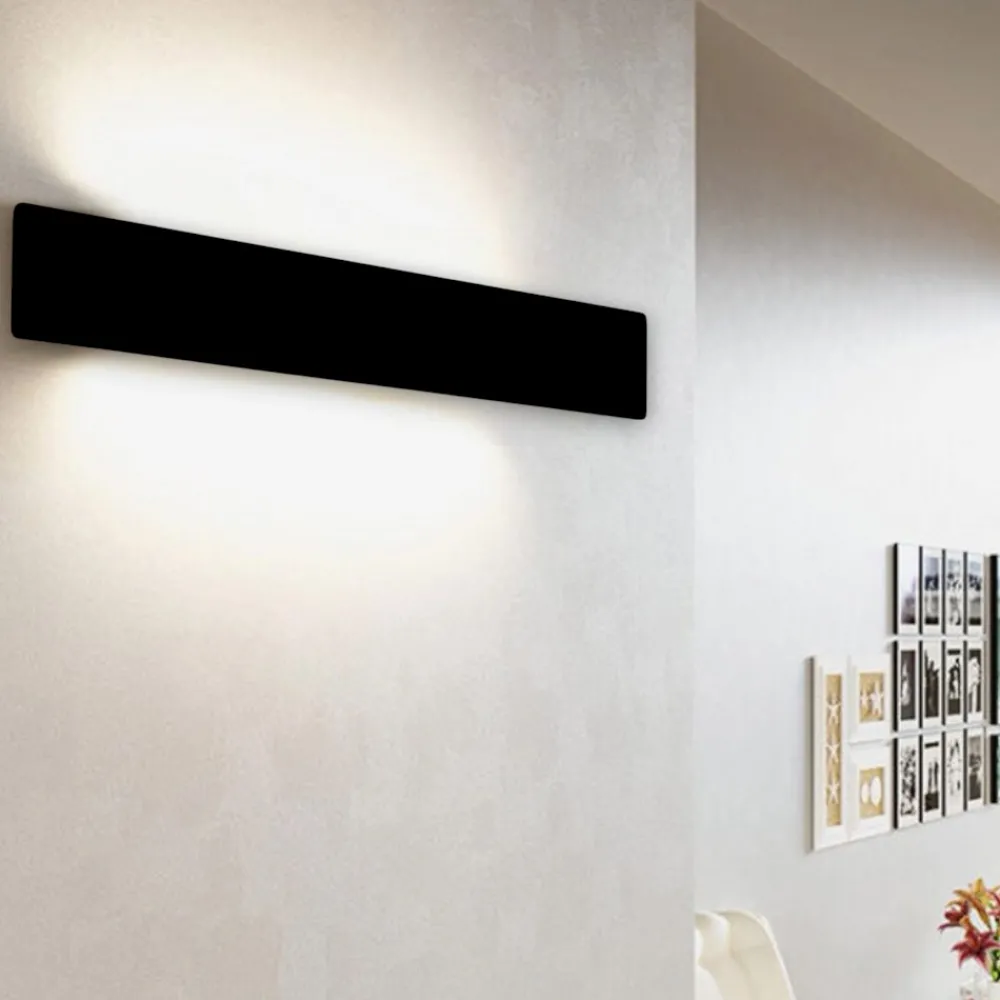 Applique Da Parete-Ideal Lux Zig zag ap d53 nero applique led 23w 3000k