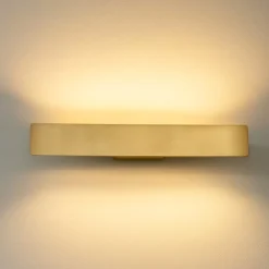 Applique Da Parete-Ideal Lux Zig zag ap1 d75 ottone led 30w 3000k applique moderna