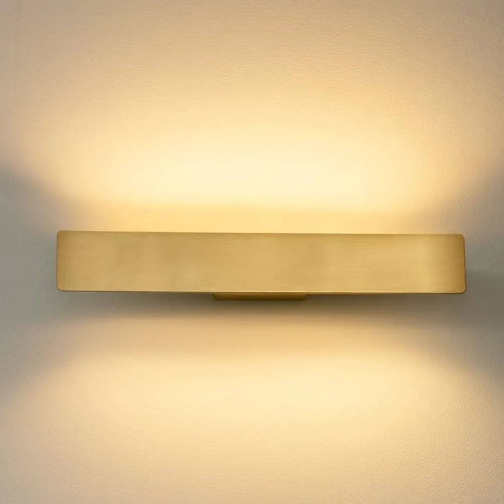 Applique Da Parete-Ideal Lux Zig zag ap1 d75 ottone led 30w 3000k applique moderna